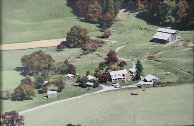 Aerial view of the Smith Farm in Tucker County, WV.